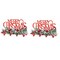 Set of 2 14.5''L Christmas Metal MERRY CHRISTMAS Stocking Holder